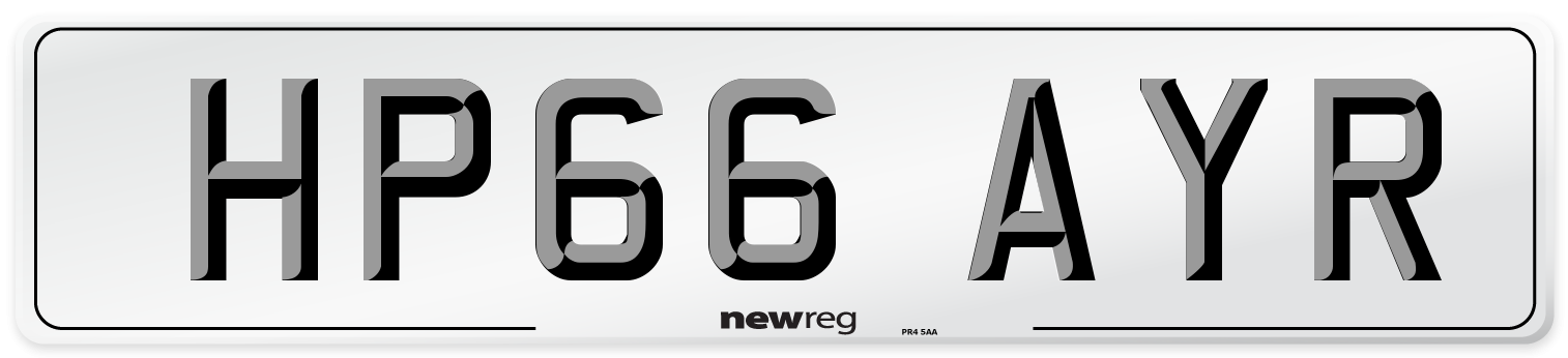 HP66 AYR Number Plate from New Reg